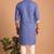 Men multicolor cotton blend digital print kurta set