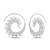 925 silver spiral filigree hoop earrings for women