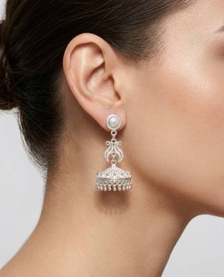 925 silver earrings traditional filigree jhumka earrings for women 1