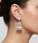 925 silver earrings traditional filigree jhumka earrings for women