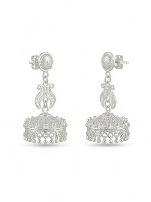 925 silver earrings traditional filigree jhumka earrings for women 3