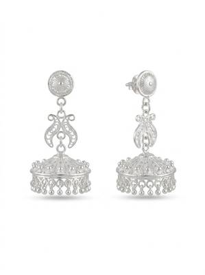 925 silver earrings traditional filigree jhumka earrings for women 4