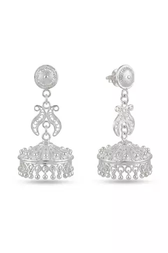 925 silver earrings traditional filigree jhumka earrings for women