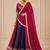 Multicolor Navratri Chinon Lehenga Set with Gotta Patti Work