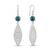 925 silver earrings blue stone filigree drop earrings for women