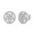 925 silver earrings floral cz stud earrings for women