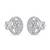 925 silver earrings floral cz stud earrings for women