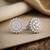 925 silver earrings sparkle flower studs for women