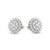 925 silver earrings sparkle flower studs for women