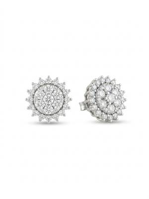 925 silver earrings sparkle flower studs for women 4