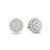 925 silver earrings sparkle flower studs for women