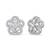 925 silver flower stud earrings for women