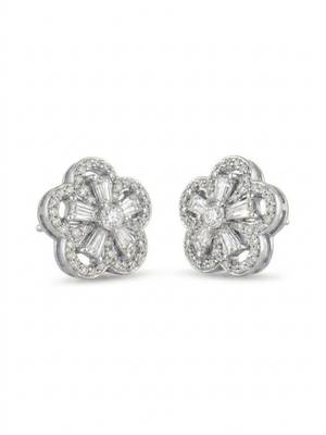 925 silver flower stud earrings for women 4