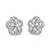 925 silver flower stud earrings for women