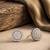 925 silver sunburst sparkle stud earrings for women