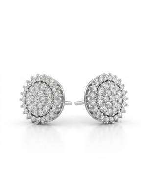 925 silver sunburst sparkle stud earrings for women 4