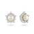 925 silver pearl flower stud earrings for women