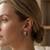 925 silver sparkle pavé hoop earrings for women