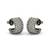 925 silver sparkle pavé hoop earrings for women