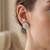 925 silver floral marquise stud earrings for women