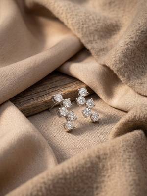 925 silver sparkle curve stud earrings for women 1