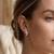 925 silver sparkle curve stud earrings for women