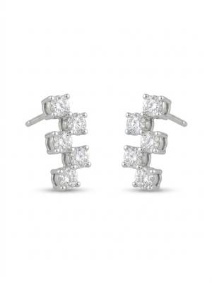 925 silver sparkle curve stud earrings for women 4