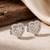 925 silver heart sparkle stud earrings for women