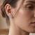 925 silver heart sparkle stud earrings for women