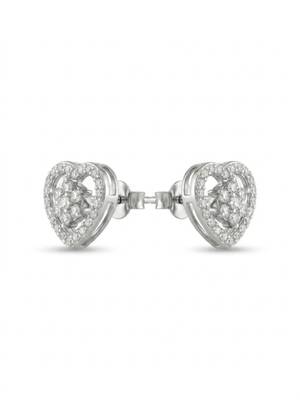 925 silver heart sparkle stud earrings for women 4