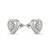 925 silver heart sparkle stud earrings for women
