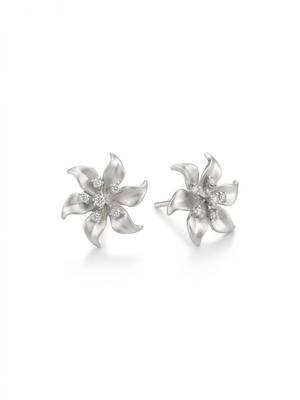 925 silver earrings bloom flower stud earrings for women 4