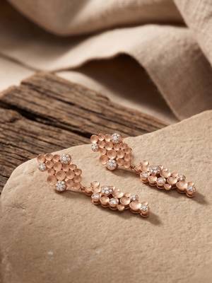 925 silver rose gold bubble drop earrings for women 1