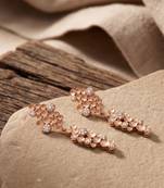 925 silver rose gold bubble drop earrings for women