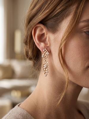 925 silver rose gold bubble drop earrings for women 2