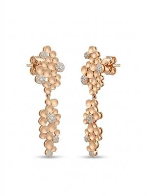 925 silver rose gold bubble drop earrings for women 4