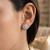 925 silver star bloom stud earrings for women
