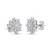 925 silver star bloom stud earrings for women