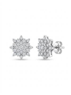 925 silver star bloom stud earrings for women 4