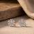 925 silver bloom flower stud earrings for women