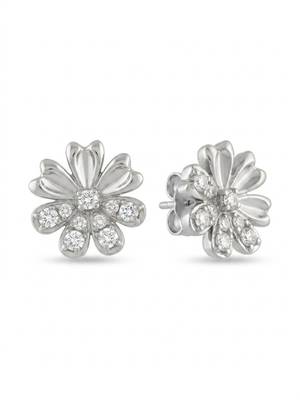 925 silver bloom flower stud earrings for women 3