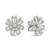 925 silver bloom flower stud earrings for women