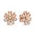 925 silver rose gold bloom flower stud earrings for women
