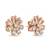 925 silver rose gold bloom flower stud earrings for women
