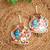 handmade shubh labh pearl beads decorative hanging with golden bead border crystal work home hanging (pack of 2)