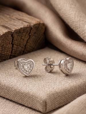 925 silver heart stud earrings for women 1