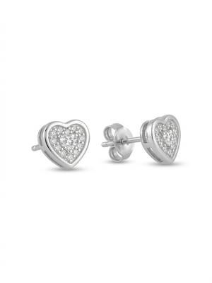 925 silver heart stud earrings for women 2