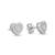925 silver heart stud earrings for women