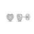925 silver heart stud earrings for women