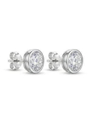 925 silver round stud earrings for women 3